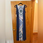 One World  Women’s Sleeveless Maxi Dress Blue New Age Boho Festival NWT Medium Photo 11