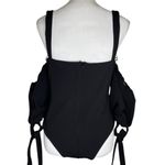 BYEGREIS Women's Black Sweetheart Off Shoulder Bodysuit size Large Photo 2