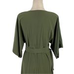 Athleta Calistoga Wrap Coverup Dress Green Stretch Kimono Sleeves Size Medium P Photo 5