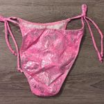Venus  Hot Pink And Silver String Bikini Bottom Size Large Photo 4