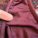 Aerie lace shoulder and back crossover front deep plumb bralette size medium Photo 4