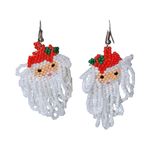 Host Pick 🤟🏻🤘🏻Beaded Jolly Saint Nick Earrings for Pierced Ears Red Photo 6