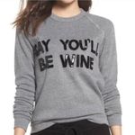 NWT Say you’ll be wine sequin beaded sweatshirt Gray Size L Photo 0