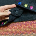 VINTAGE JEWELED BLACK KNIT CARDIGAN Photo 3