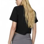 Mango  Cotton T-Shirt with Seams Nevada Black NWT Large Photo 7