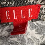 Elle Womens White Black Floral Halter Neck Beaded Tank Top XL Photo 3