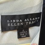 Linda Allard Ellen Tracy Floral Sheath Dress Cap Sleeve 100% Silk Classic Sz 12 Black Photo 2