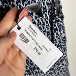 Bobeau navy ikat fit and flare jersey knit stretch midi dress size M Photo 90