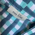 mes filles Wallis Mini Dress in Blue Green Gingham Check Size 1 Small/ Medium Photo 7