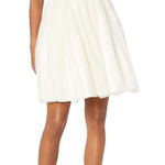 a. drea Cream Strapless Tulle Mini Cocktail Dress NWT Size Small Black Photo 0