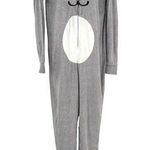 P.J. Salvage Womens Cat Face Gray One-Piece Pajama Onesie Size Large NWT Photo 0