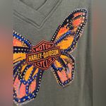 Vintage 2004 Harley Davidson Y2K butterfly baby tank top vneck olive muscle tee Orange Size XL Photo 7