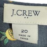 J.Crew Womens Short Sleeve Drapey Twill Lemon Print Wrap Dress Size 20 Novelty Photo 1