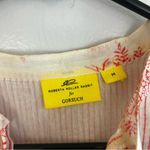 Roberta Roller Rabbit  for Gorsuch White/Orange Silk/Cotton Tunic Blouse Medium Photo 9