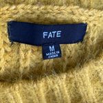 Fate Fontaine Fringe Cable Knit Sweater in Mustard yellow Size M Photo 5