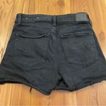 American Eagle  Next Level Stretch High Rise Shortie Black Rolled Raw Hem size 2 Photo 1