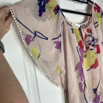 Yumi Kim  100% Silk Floral Flutter Sleeve Top Size‎ Small Photo 1