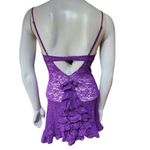 Victoria's Secret The Lacie Purple Ruffle Back Babydoll (S) Photo 4