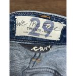 We The Free  Curvy Jean Shorts Womens Sz 29 Blue Denim Ultra High Rise Frayed Photo 3