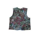 Vintage Tapestry Cottagecore Garden Floral Button Front Vest Norm Thompson 8 Green Photo 1