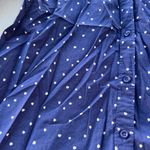 Garnet Hill  blue button down blouse 8 Photo 4