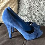 Nine West NWT Royal Blue Leather Suede Heels S7.5 Photo 0