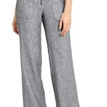 Athleta  Womens Linen Drawstring Waist Casual Wide Leg Pants Women Size 6 Gray Photo 0