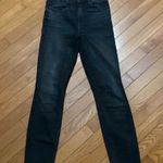 MOTHER HIGH WAISTED LOOKER ANKLE FRAY IN NIGHT HAWK FADED ACID WASHED LOOK Black Size 24 Photo 12