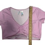 Decree  Womens Pink Ruched Crop Top Swim Top Size XL Photo 4