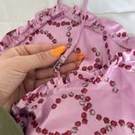 Victoria's Secret  Angels Slip Dress M Pink Satin Babydoll Red Roses Valentines Photo 5