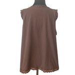 Cato Lace Trimmed Brown Layering Cami V-Neck Size 18/20W Y2K Career Night Out Photo 1