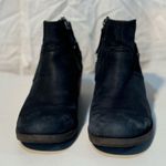 Teva  Black Leather Ankle Booties Women’s Size 7.5 Moto Western Boho Chic Boots Photo 3