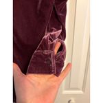 Soft Surroundings  Velvet Button Down Shirt Tunic Burgundy Long Sleeve Size L Photo 3