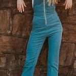 Blue Courdoroy Long Overalls Photo 0