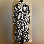 H&M Womens 100% Cotton Long sleeve V-Neck Tie-Belt Floral Bohemian Dress|Size:XS Photo 1