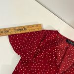 Relipop  Women’s Wrap with Ruffle Hem Mini Red with white polka dot Dress Photo 9
