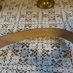 Classic Brown Leather Belt Brass Buckle M Coastal Cowgirl Western Boho Chic Photo 4