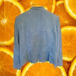 Requirements R.Q.T. Blue/Green Full Zip Ruffle Front Lightweight Coat Size XLP‎ Photo 3