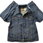 Levi's Levi’s Original Trucker Jacket Denim dark blue yellow stitching bronzed buttons‎ Photo 0