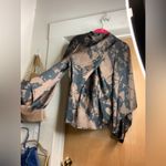 ZARA  Brown and Black Patterned Flowy Tie Back Top.    Size-X-Small Photo 4