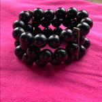 Black Bead  Slightly Stretchable Bracelet Photo 1