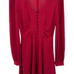 & Other Stories Y2K & Other Stories Red Button Front Mini Dress Long Sleeve LA Atelier Size 4 Photo 0