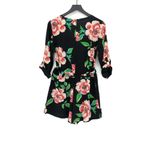 Yumi Kim  Liz Floral Silk Romper Black Pink Green M Photo 11
