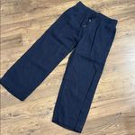 Quince 100% European Linen Wide Leg Pants Size large navy blue Photo 1