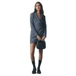Anthropologie  Long Sleeve V Neck Blazer Mini Dress Navy Size 16 NEW Photo 5