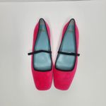 Frances Valentine Jude Mary Jane Velvet Pink Brown Ballet Flats Size 10B Photo 4