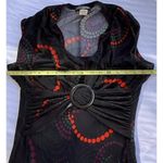 Vintage J.T.B Women’s Black Red Dotted Long Dress Sz Small Waist Belt Y2K Photo 12