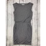 Athleta  Micro Striped Westwood Dress Size XS Athletic Heather‎ Gray Stretch $98 Photo 1