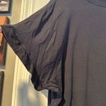 Boutique Women's Short Sleeve Striped/Leopard Pocket Tee Size Large Blue Photo 1