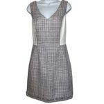 White House | Black Market  Sleeveless Tweed Mix A-Line Dress Fringe‎ Hem NWOT 10 Photo 1